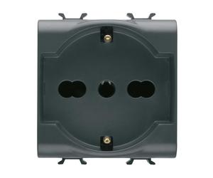 Gewiss Chorus presa schuko nero GW12204
