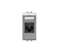 Gewiss connettore telefonico rj11 1m gw14402 chorus titanio
