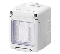 Gewiss Contenitore Completo Apparecchi System Stagno, con Deviatore Unipolare 16Ax, IP55, Grigio Ral 7035