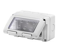 Gewiss Contenitore per Apparecchi System, Stagno, 4 Posti, Grigio Ral 7035, IP55