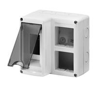 Gewiss Contenitore Protetto per Installazione combinata DIN e System 2 Moduli DIN 4 Moduli System Modulo 2x2 IP40 Grigio RAL 7035 GW27071