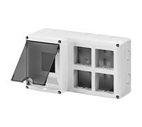 Gewiss Contenitore Protetto Per Installazione Combinata DIN e System 4 Moduli DIN 8 Moduli System Moduli 2x4 IP40 Grigio RAL 7035 GW27072