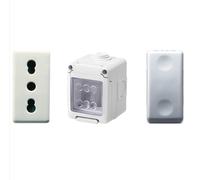 Gewiss Deviatore GW20576 Presa Bivalente GW20203 Scatola Parete IP65 GW27042