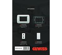 GEWISS - DY01014 Kit Serie Civile elettrica composto da Placche bianche prese Schuko prese Bivalenti e tasti bianchi per 5 punti di comando luce