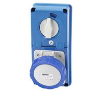 Presa interbloccata Gewiss verticale 2P+T 16A IP67 GW66326N