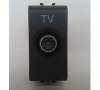 Gewiss Presa TV passante 1M 5 dB connettore maschio Ø9,5 mm GW12362 Chorus Nero