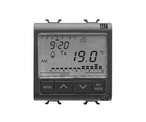 GEWISS GW 12703 CRONOTERMOSTATO PROGR. GIOR/SETT A INCASSO 2 MODULI CHORUS NERO