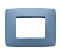 GEWISS GW 16103VB PLACCA ONE TECNOPOLIMERO VERNICIATO 3 POSTI BLU MARE CHORUS