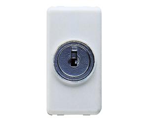 GEWISS GW 20008 DEVIATORE UNIPOLARE 10AX CON CHIAVE 1 MODULO SYSTEM WHITE