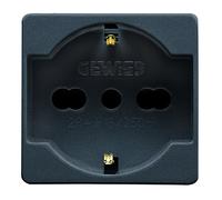 Gewiss gw 21246 , 2P+T 16/250 System, Nero