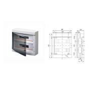 GEWISS GW 40047 CENTRALINO DA ARREDO PARETI LISCE PRED. ALLOGG. MORSETT.24M IP40