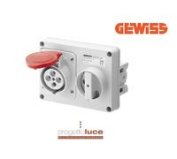 GEWISS GW 66109 PRESA FISSA INTERBLOCCATA SENZA BASE PORTAFUSIBILI 3P+N+T 16A