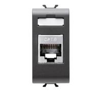 Gewiss - GW12424 - CONNETTORE RJ45 1M CAT.6 FTP NERO