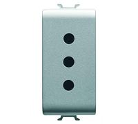 Presa Gewiss Chorus 10A piccola titanio GW14201