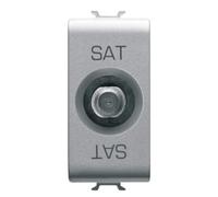 GEWISS PRESA TV/SAT 1 MOD. DIRETTA CONNET.F-FEMMINA TITANIO SERIE CHORUS GW14371