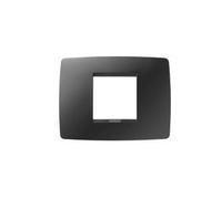 Gewiss GW16102TN Chorus One Placca, 2 Posti, Nero