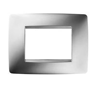 Gewiss GW16103MC Chorus One Placca, 3 Posti, Cromo