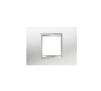 Gewiss GW16202TB Chorus Lux Placca, 2 Posti, Bianco