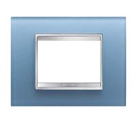 Gewiss GW16203CA Chorus Lux Placca, 3 Posti, Acquamarina