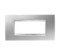Gewiss GW16204VT Chorus Lux Placca, 4 Posti, Titanio