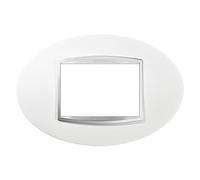 Gewiss GW16303TB Chorus Art Placca, 3 Posti, Bianco