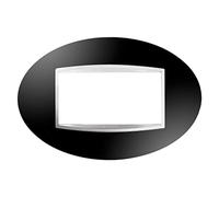 Gewiss GW16304TN Chorus Art Placca, 4 Posti, Nero