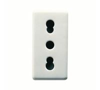 Gewiss GW20203 System Presa Frutto, 2P+T, 16 A Bivalente, Bianco