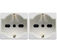 GEWISS GW20246DY PRESA 2P+T 16A B.ST.ITA./TED.SY/WT DIY (Confezione da 2)