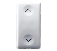 Gewiss GW20521 Pulsante Unipolare 250V Ac Na+Na 10A Con Interblocco Simbolo Su Giù 1 Modulo System White