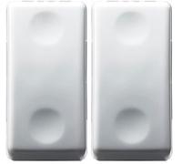 GEWISS - GW20521DY Pulsante Unipolare 250V AC, N Na 10A, con Interblocco, Simbolo Su- Giù, 1 Modulo, System White (Confezione da 2)