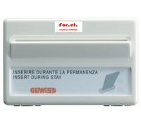 INTERRUTTORE 10A PER IMPIANTO ALBERGO GEWISS SYSTEM WHITE GW20820.