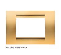 GEWISS GW22264 PLACCA VIRNA 4 POSTI ORO ANTICO SYSTEM