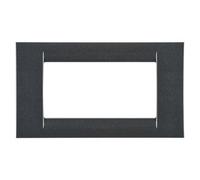 GEWISS PLACCA 4 POSTI ARDESIA METALLIZZATO GW22294 SYSTEM