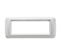 Gewiss GW22506 Placca Top System, in Tecnopolimero Finitura Lucida, 6 Posti, Bianco Nuvola, System