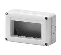 GEWISS - GW27004DY Contenitore Per Apparecchi System, Protetto, 4 Posti, Ral 7035, Ip40, Grigio