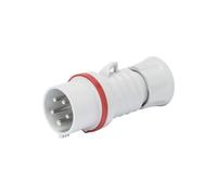 Spina Mobile Diritta Industriale Rossa 3P+T 16A Trifase 380V IP44 GW60008H