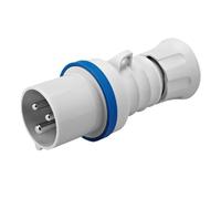 GEWISS - GW60015H Spina Mobile Diritta Hp, IP44/IP54, 2P+T 32A 200-250V 50/60Hz, Blu, 6H, Cablaggio a Vite