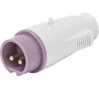 Gewiss GW60064 Spina mobile diritta - IP44-2P 16A 20-25V 50-60HZ Viola - S.R. - Cablaggio a vite