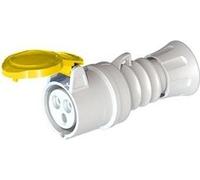 gewiss GW62001H bassa tensione a vite cablaggio connettore diritto, alte prestazioni, IP44, 2p + e di riferimento/IP54, 4 poli, 100 V-130 V, 16 A, 50 Hz/60 Hz, giallo