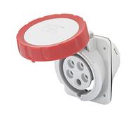 Presa fissa Gewiss da incasso 3P+N+T 16A IP67 rossa 380V GW62232H