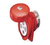 Presa fissa Gewiss da incasso 3P+N+T 32A IP67 rossa 380V GW62243H