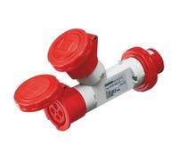 GEWISS GW64013 MOLTIPLICATORE MOBILE 2 USCITE IP67 SPINA 16A-2 PRESE 3P+T 400V