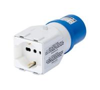 Adattatore Gewiss industriale a civile 2P+T 16A prese schuko GW64212