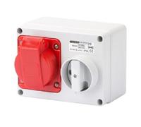 PRESA INTERBLOCCATA ORIZZONTALE-CON FONDO 3P+N+T 16A 380V IP44 GW66009