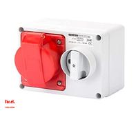 GEWISS GW66020 PRESA INTERBLOCCATA ORIZZONTALE 3P+N+T 32A IP44 380V