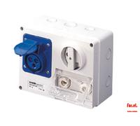 Gewiss presa interbloccata orizzontale con fondo 3p t 32a 230v 9h senza base por