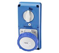 Presa interbloccata Gewiss verticale 2P+T 16A IP67 GW66326N