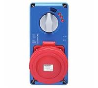 Presa interbloccata Gewiss verticale 2P+T 32A IP67 GW66337N