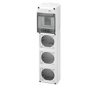 Quadro Gewiss 5 moduli con 3 flange per prese industriali GW68001N