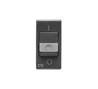 INTERRUTTORE AUTOMATICO MAGNETOTERMICO 1P C16 3KA 230V GW21433 SYSTEM NERA/BLACK